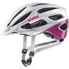 KASK ROWEROWY UVEX TRUE SILVER FUCHSIA 52-55