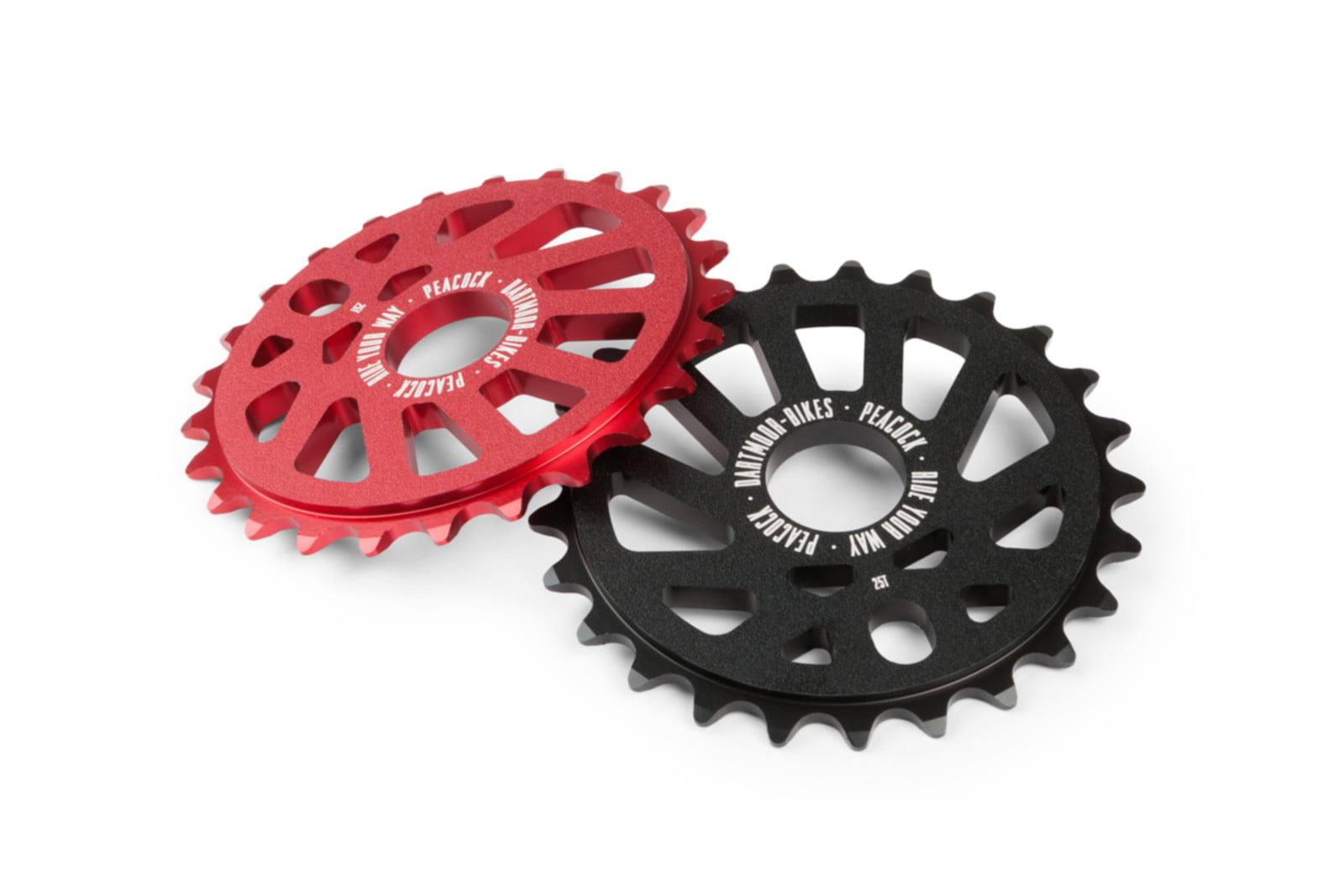 Zębatka BMX Peacock alu 6061, 28 zębów, czerwona