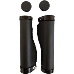 CHWYTY ROWEROWE 1P ERGO. SZYTE . SKRĘCANE - CZARNE