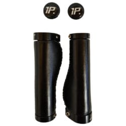 CHWYTY ROWEROWE 1P SKÓRA SZYTE 130MM SKRĘCANE