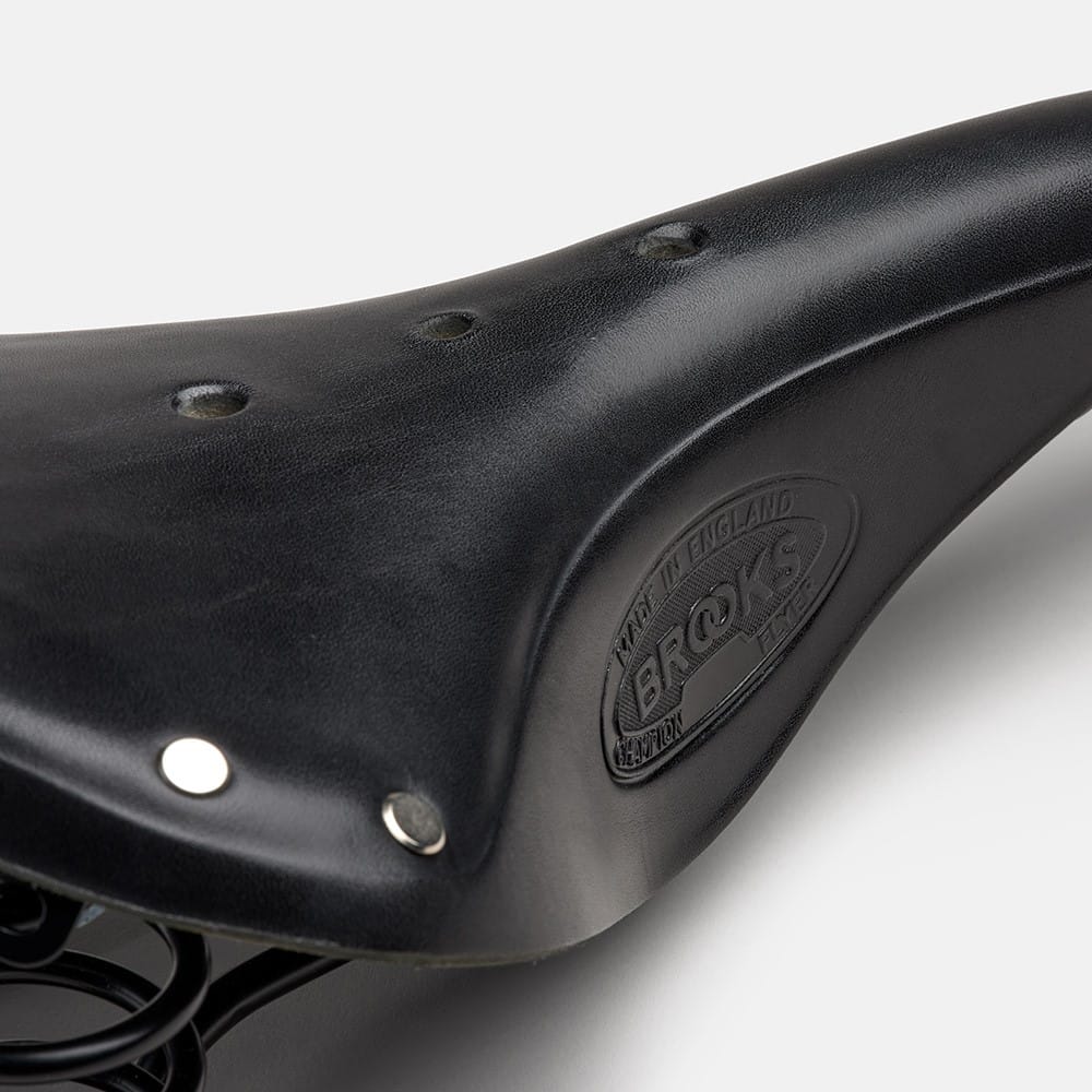 Siodełko BROOKS FLYER, Black, Steel Rail 860g - obrazek 2