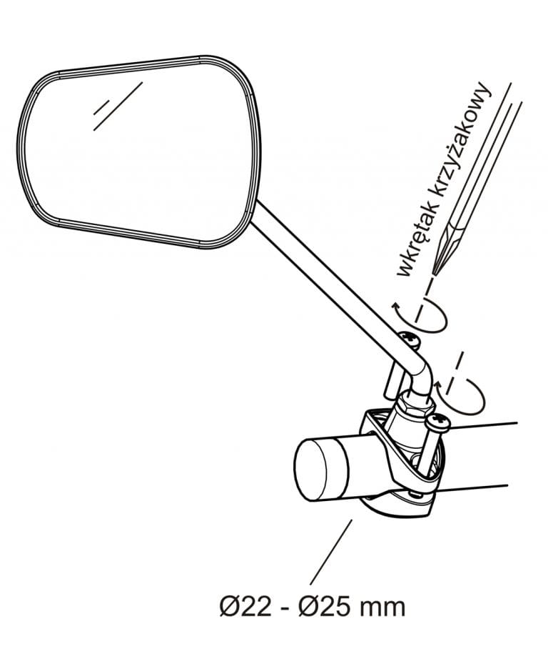 Lusterko rowerowe AJS długi ramię plus - obrazek 5