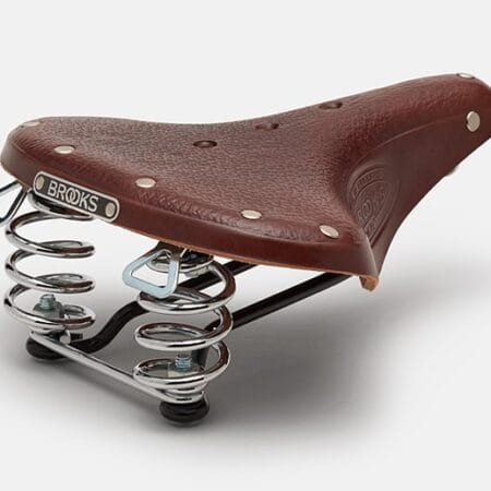 Siodełko Brooks B67 Short Brown Steel Rail – skórzane, sprężynowe