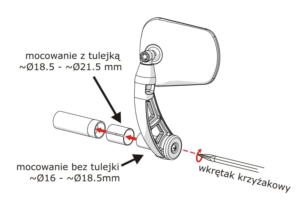 Lusterko rowerowe AJS Comfort – polski produkt, łatwy montaż - obrazek 4