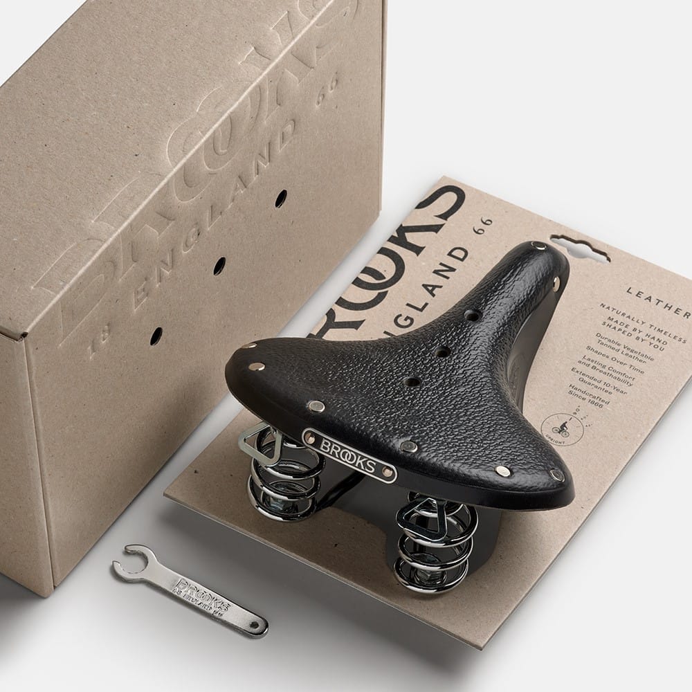 Siodełko Brooks B67 Short Black Steel Rail – skórzane, sprężynowe - obrazek 8