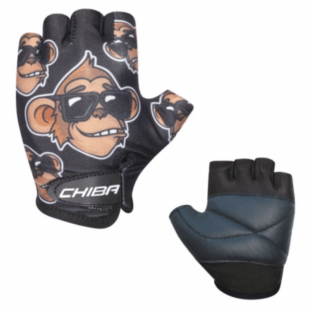 Rękawiczki rowerowe Chiba Cool Kids czarne małpa rozm. XS