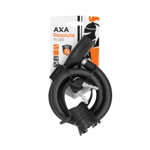 Zapięcie rowerowe AXA Resolute linka na klucz 120/1,5 cm - obrazek 2
