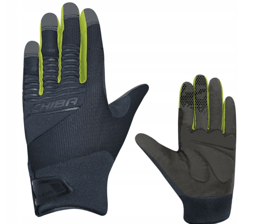 Rękawiczki rowerowe Chiba Downhill czarno-żółte rozm. M