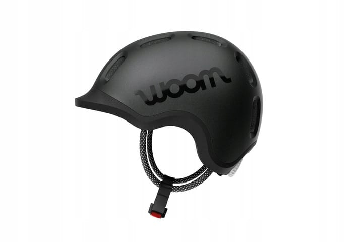 Woom READY Charcoal Metallic – kask rowerowy dziecięcy, rozmiar M (53-57 cm)
