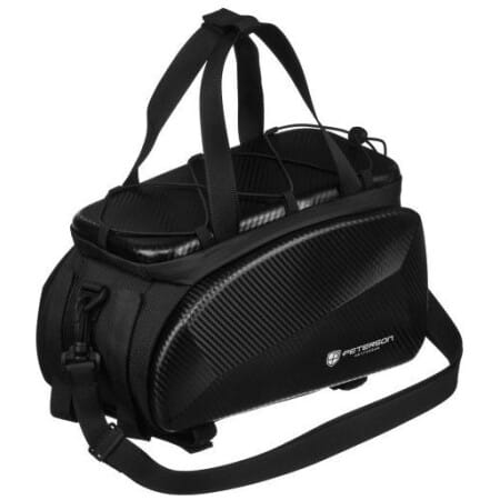 Sakwa na bagażnik Peterson PTN11 – rozkładana, od 10 do 25 l, czarna