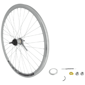 Shimano Nexus 3-biegowe koło 28″ – piasta stożkowa, kolor srebrny