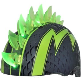 Kask dziecięcy Raskullz Bolt LED Green S z lampką LED
