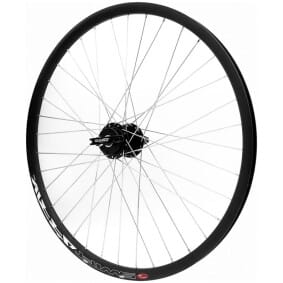 Koło 28 tylne pod wolnobieg stożkowe O-czarne P-srebrne