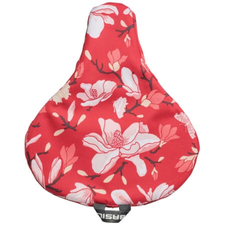 Pokrowiec na siodło Basil Magnolia Saddle Cover – wodoodporny, kwiatowy wzór