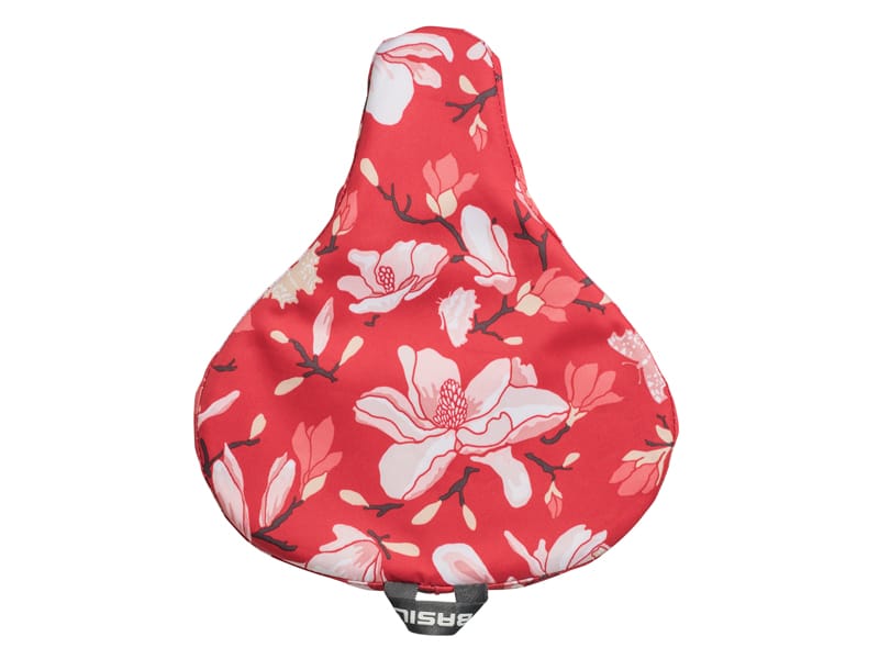 Pokrowiec na siodło Basil Magnolia Saddle Cover – wodoodporny, kwiatowy wzór