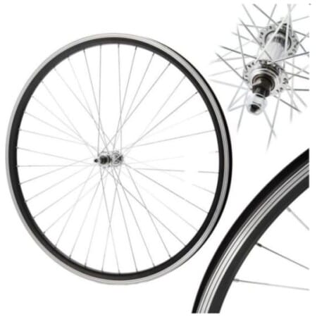 Koło 26 tylne pod wolnobieg O-srebrne P-srebrne stożkowe