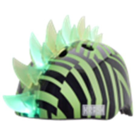 Kask dziecięcy / juniorski Krash Dazzle Green LED M 54–58 cm