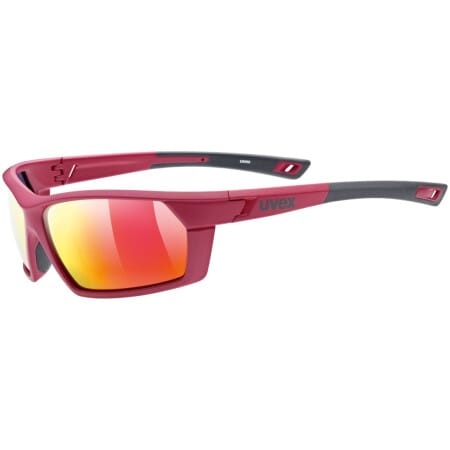 Okulary sportowe Uvex Sportstyle 225 polar czerwono-szare
