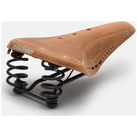 Siodełko BROOKS FLYER SOFTENED, Dark Tan, Steel Rail, Waga 860g, Linia Leather (NEW)