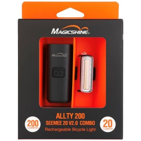 Zestaw MAGICSHINE Lampka przednia ALLTY 200 + Lampka tylna SEEMEE 20 V2.0 (NEW)