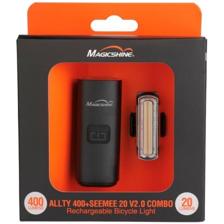 Zestaw MAGICSHINE Lampka przednia ALLTY 400 V2.0 + Lampka tylna SEEMEE 20 V2.0 (NEW)