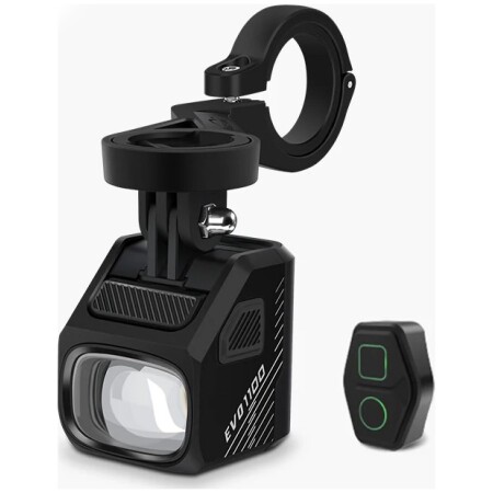 Lampka przednia MAGICSHINE EVO 1100 BLACK, 1100 lumenów, Czarna, Zestaw Lampka + Uchwyt + Pilot (NEW)