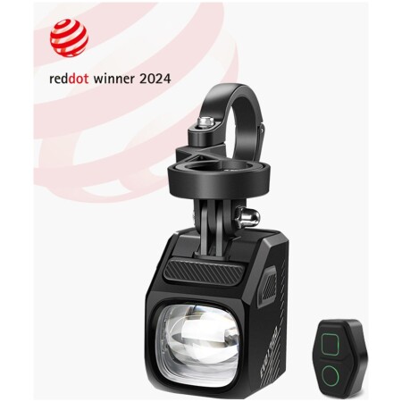 Lampka przednia MAGICSHINE EVO 1700 BLACK, 1700 lumenów, Czarna, Zestaw Lampka + Uchwyt + Pilot (NEW).