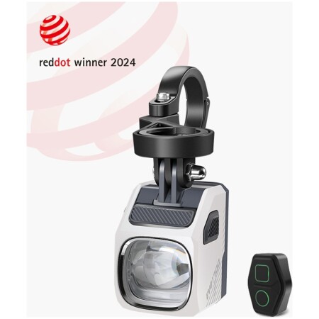 Lampka przednia MAGICSHINE EVO 1700 WHITE, 1700 lumenów, Biała, Zestaw Lampka + Uchwyt + Pilot (NEW).